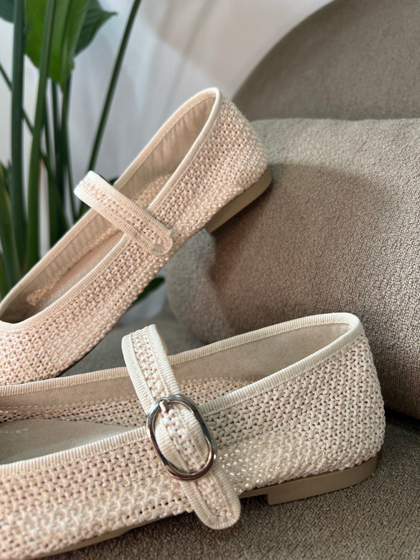 Mary Jane Crochet - Bege