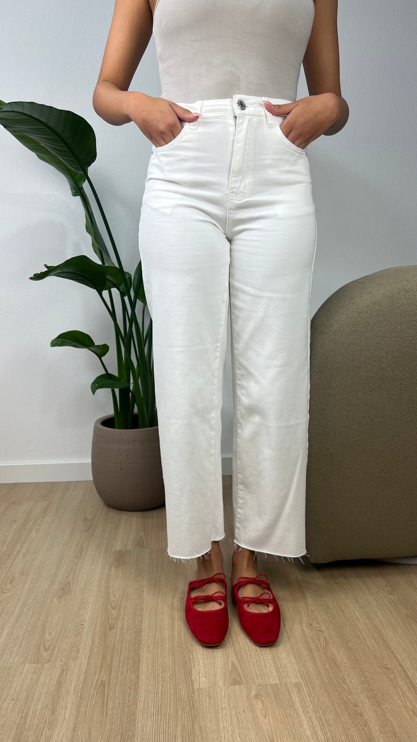 Calças Wide Leg - Branco