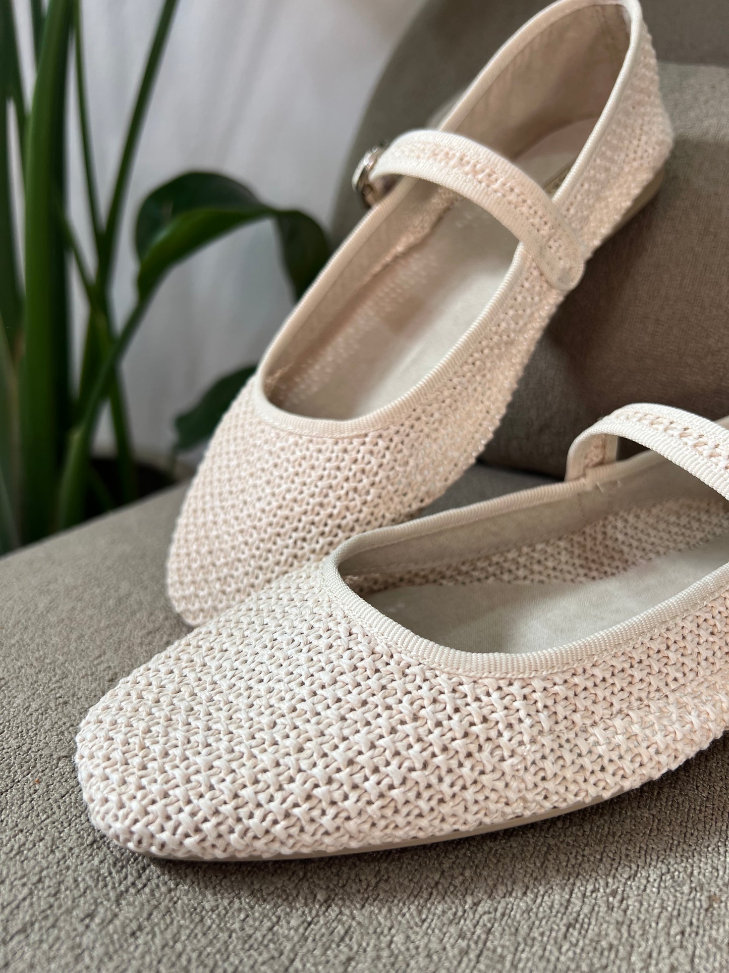 Mary Jane Crochet - Bege