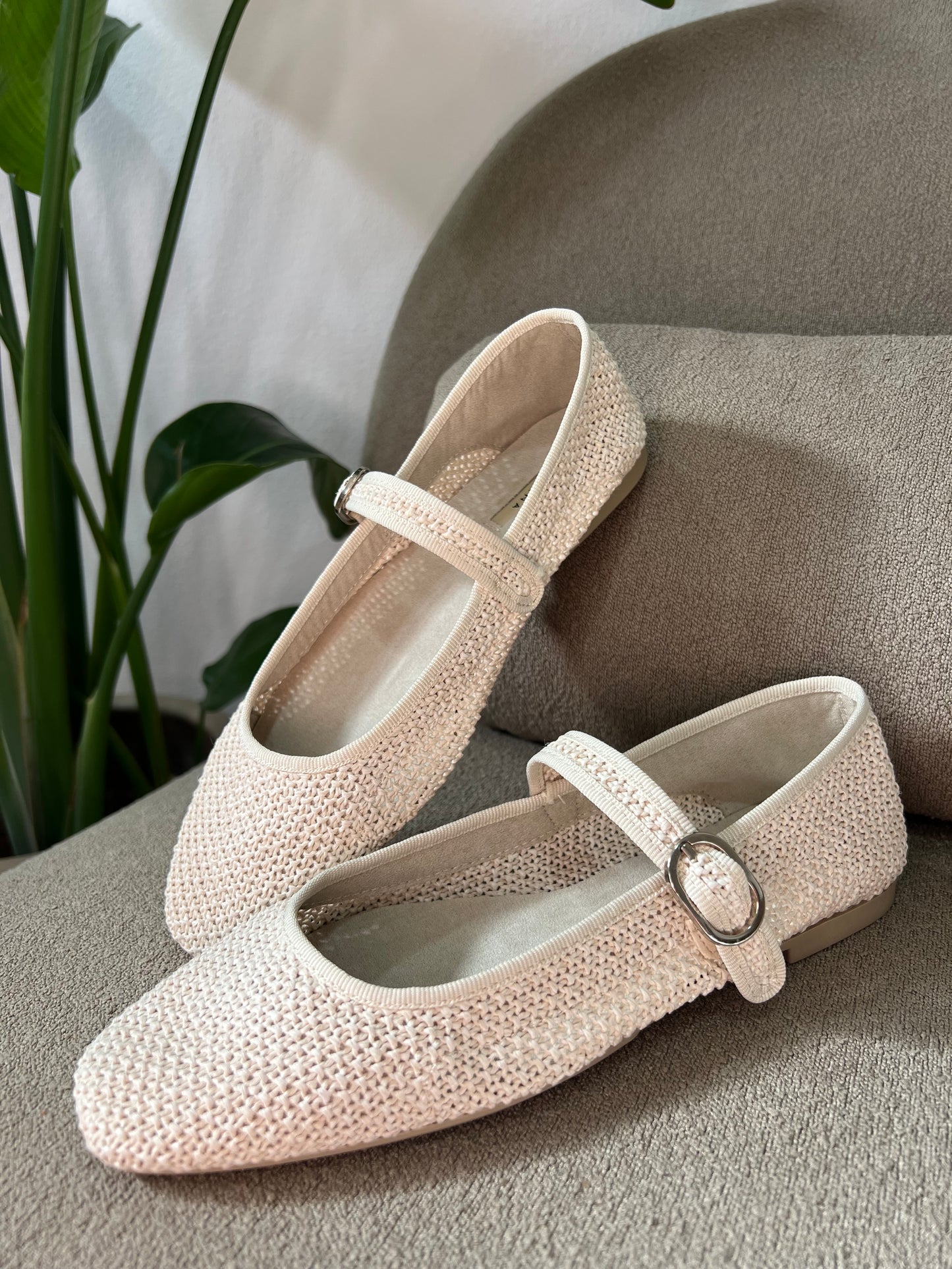 Mary Jane Crochet - Bege