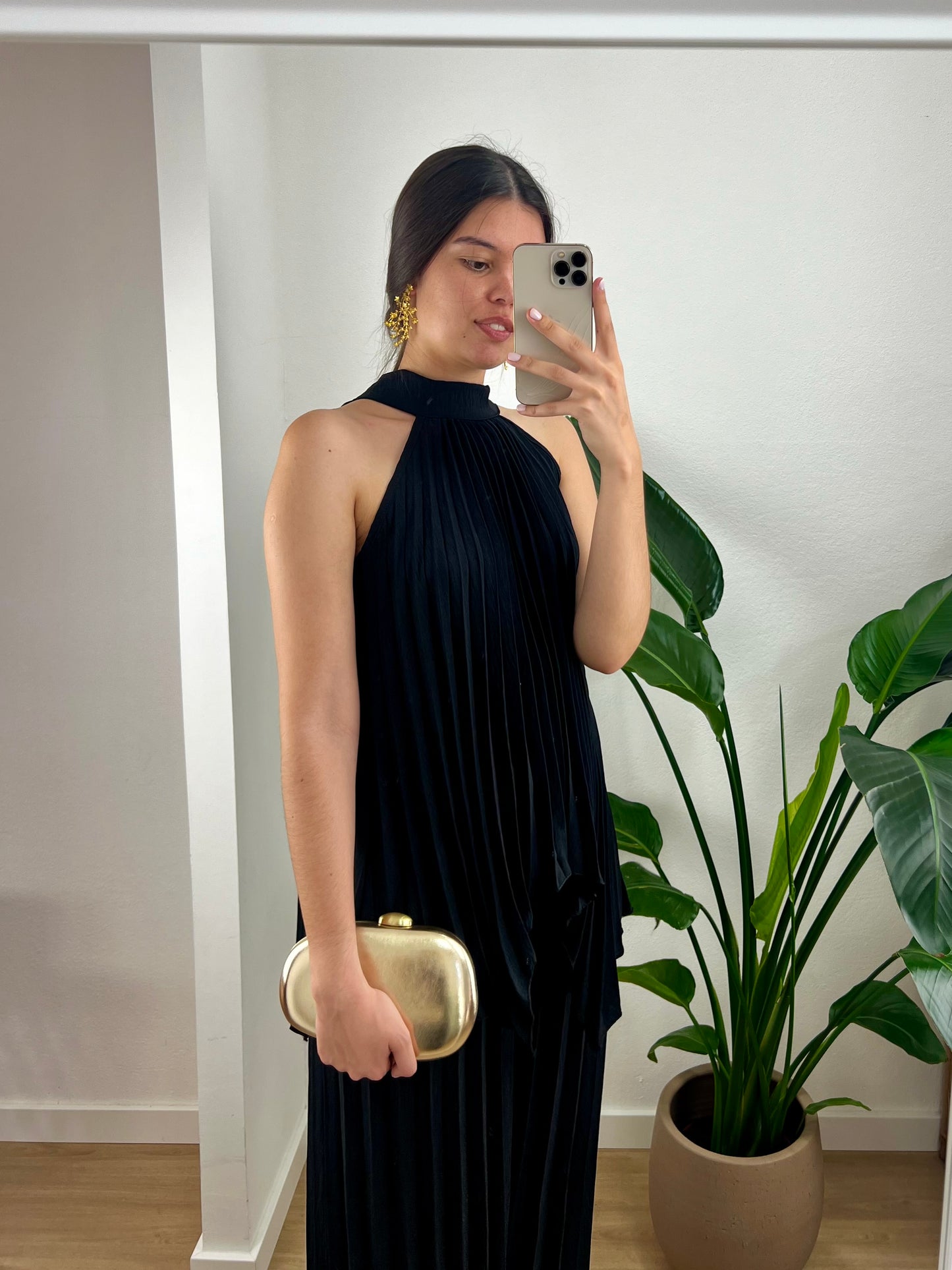 Conjunto Plissado - Preto