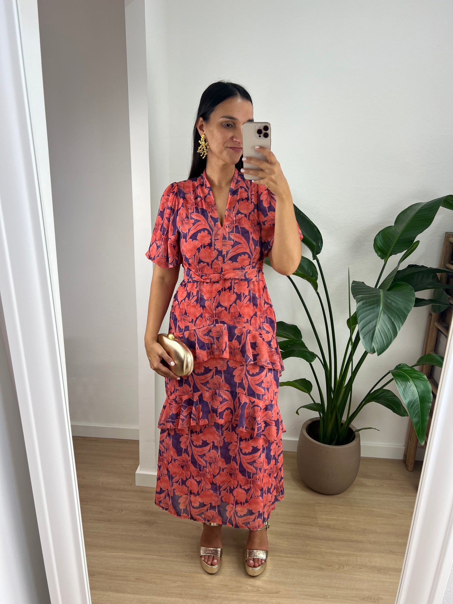 Vestido Ophelia - Coral