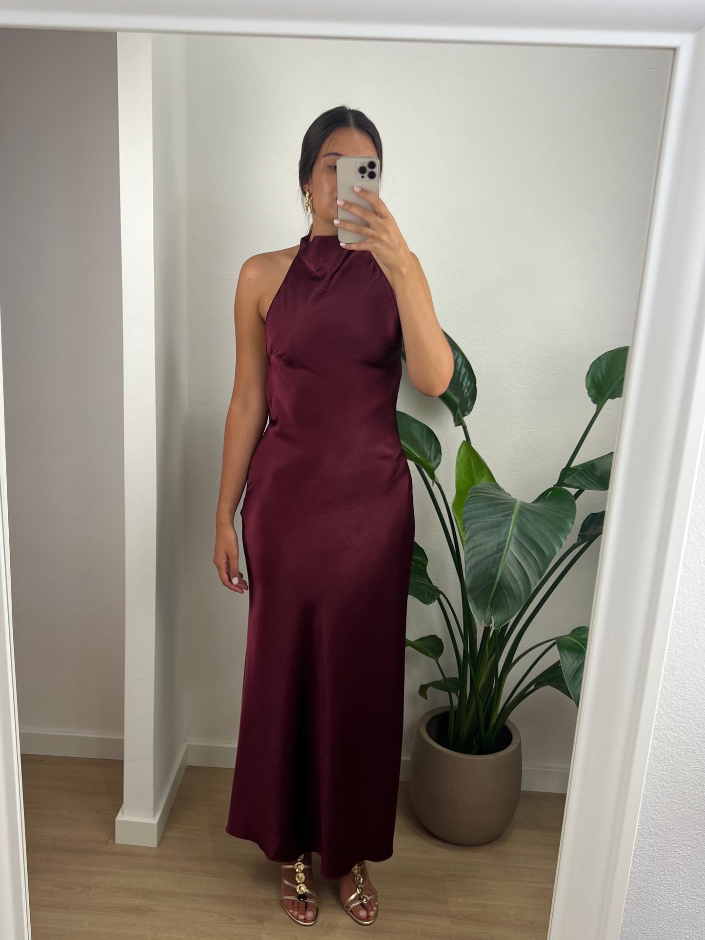 Vestido Ísis - Bordeaux