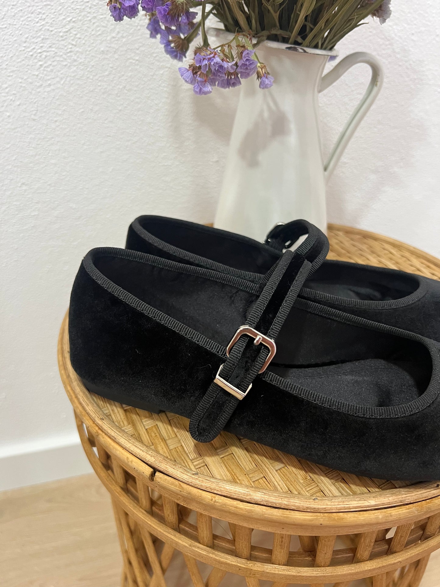 Mary Jane Veludo - Preto