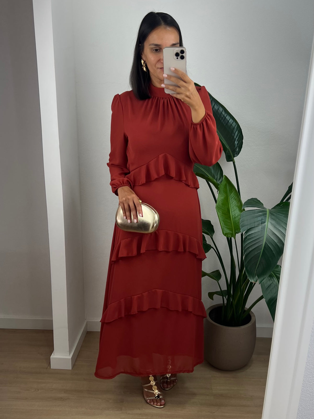 Vestido Andrea - Terracota