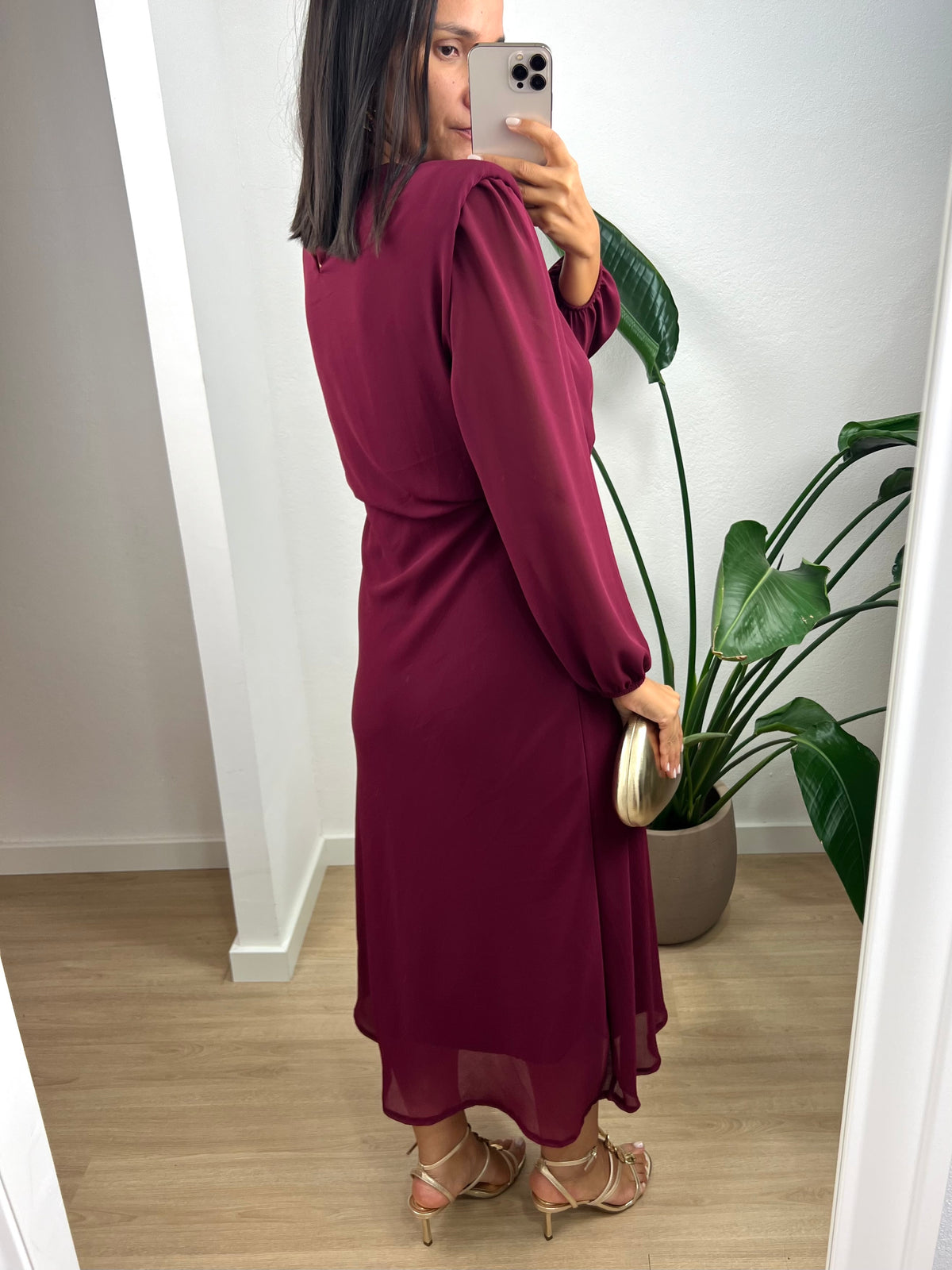 Vestido Teresa - Bordeaux