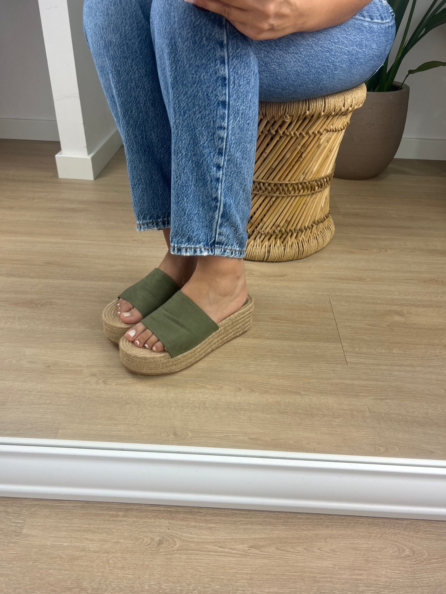 Sandália Plataforma - Kaki