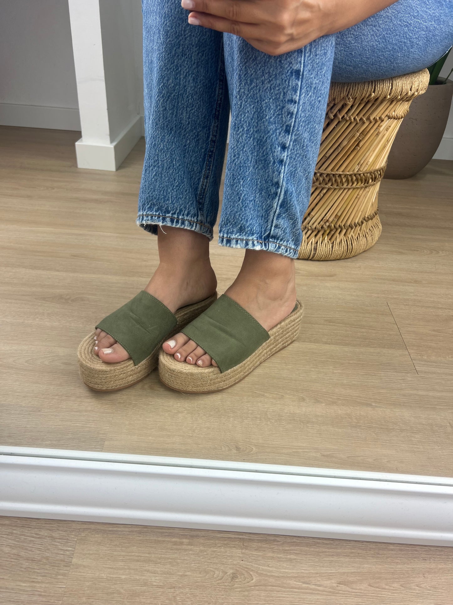 Sandália Plataforma - Kaki