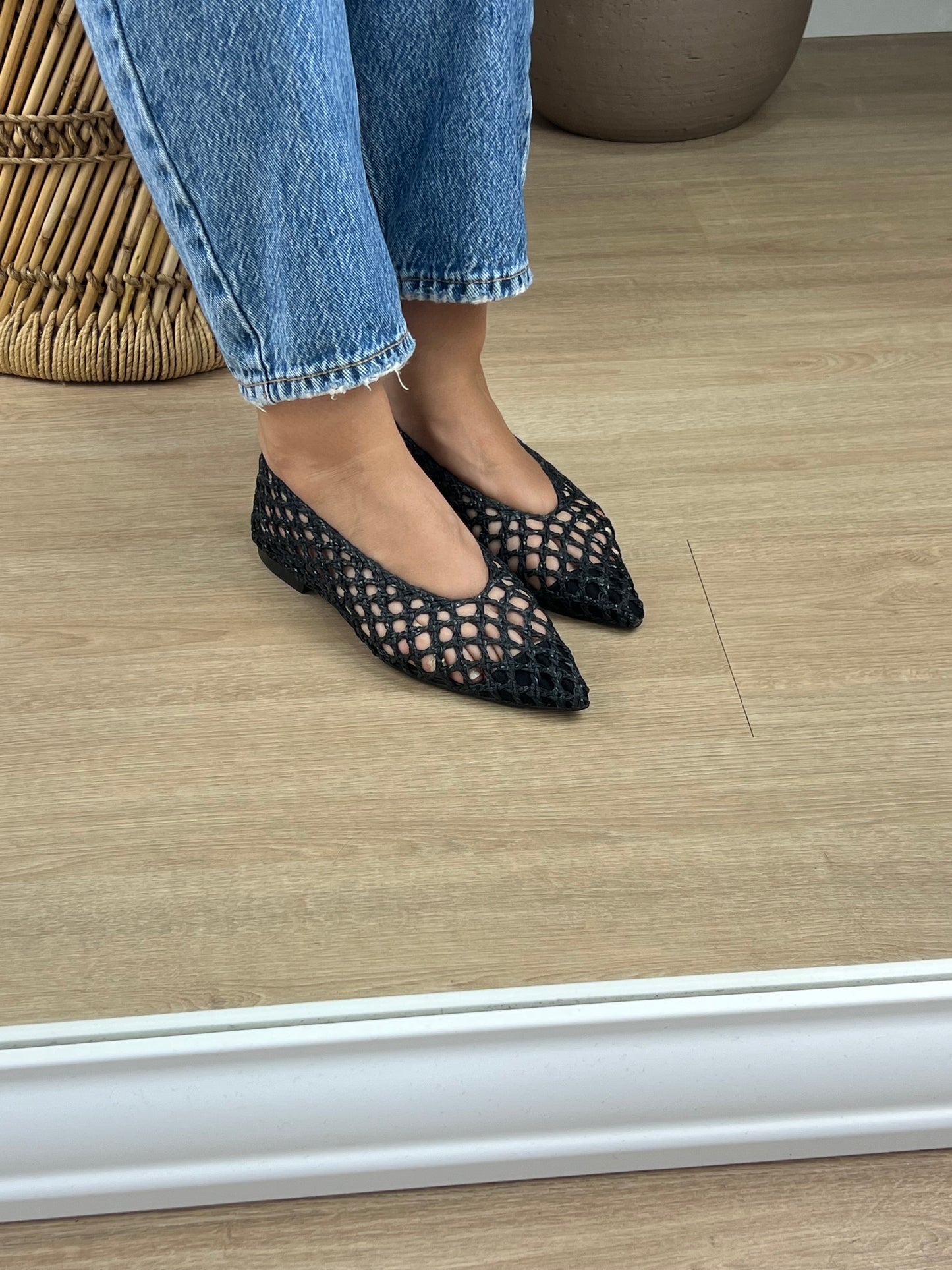 Sapato Entrançado - Preto