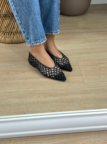 Sapato Entrançado - Preto