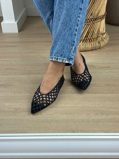 Sapato Entrançado - Preto