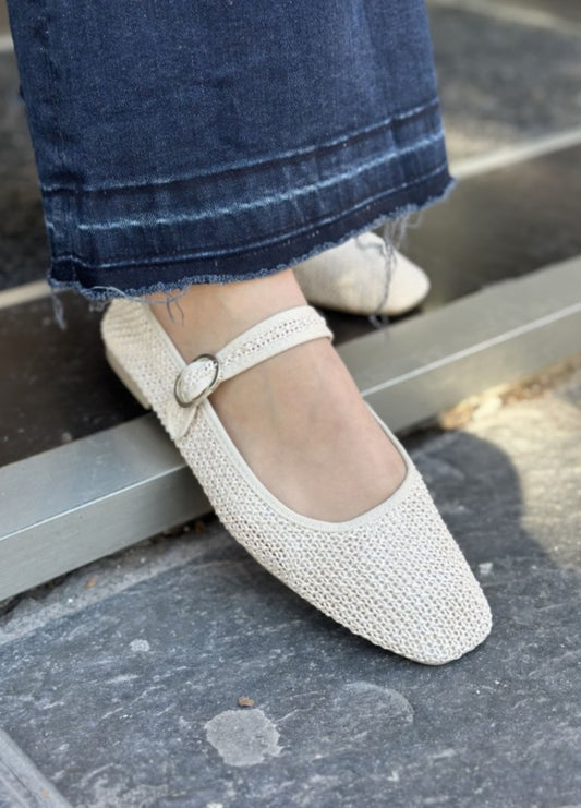 Mary Jane Crochet - Bege