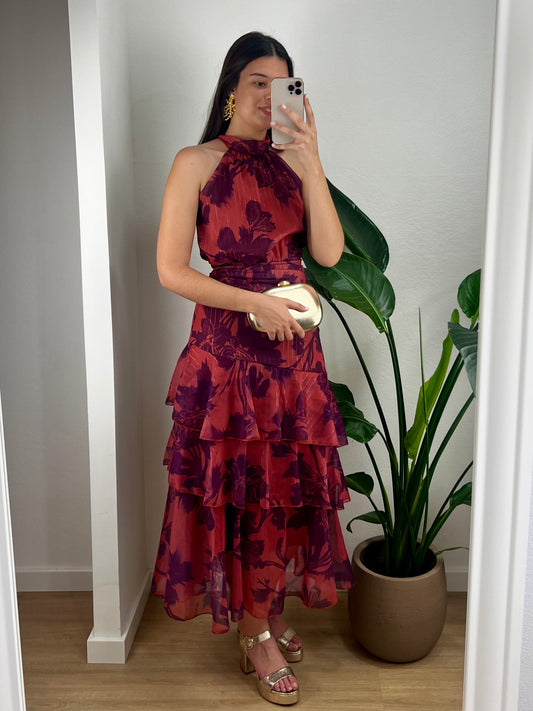 Vestido Eleonora - Vinho