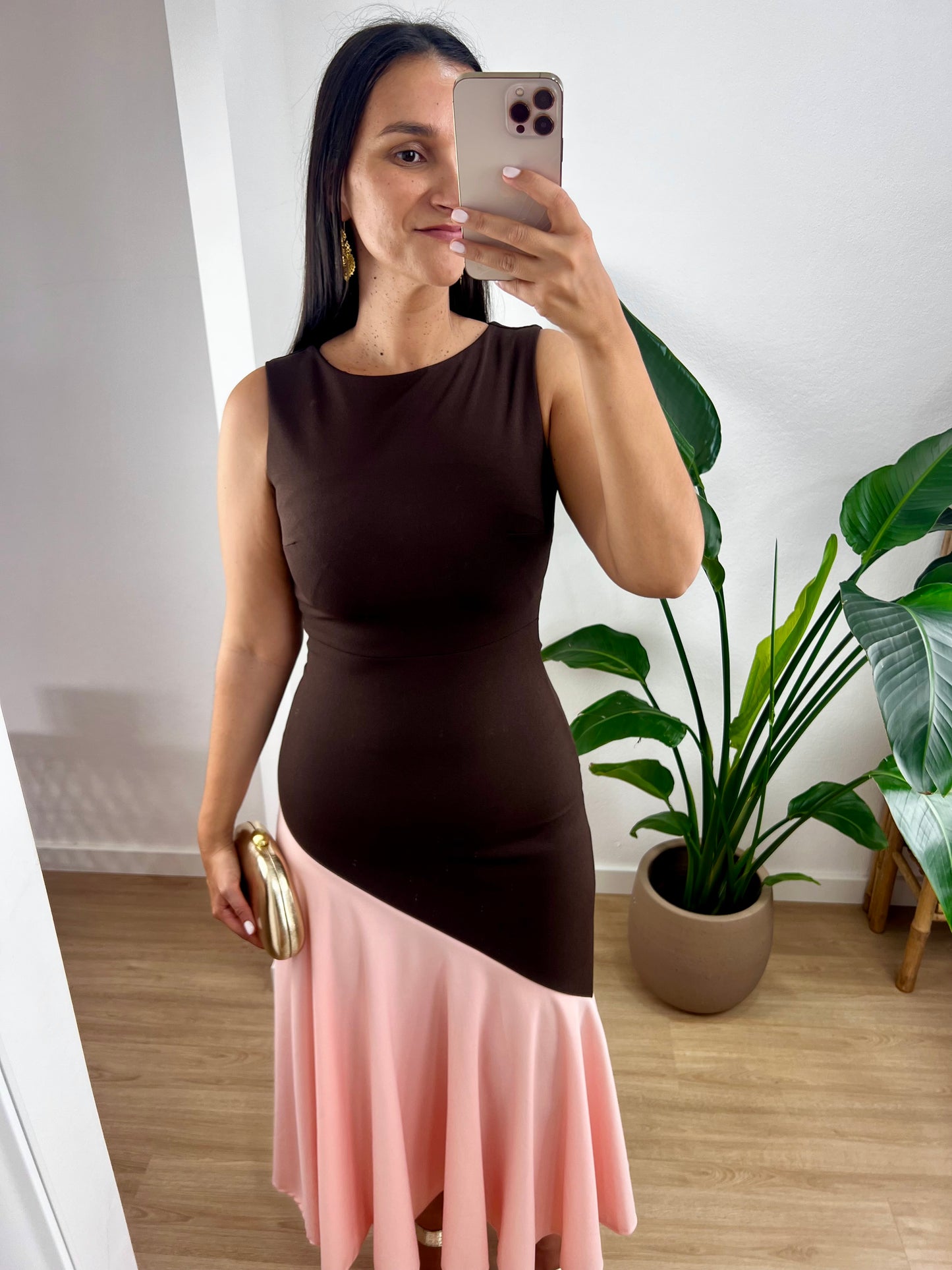 Vestido Marie - Castanho