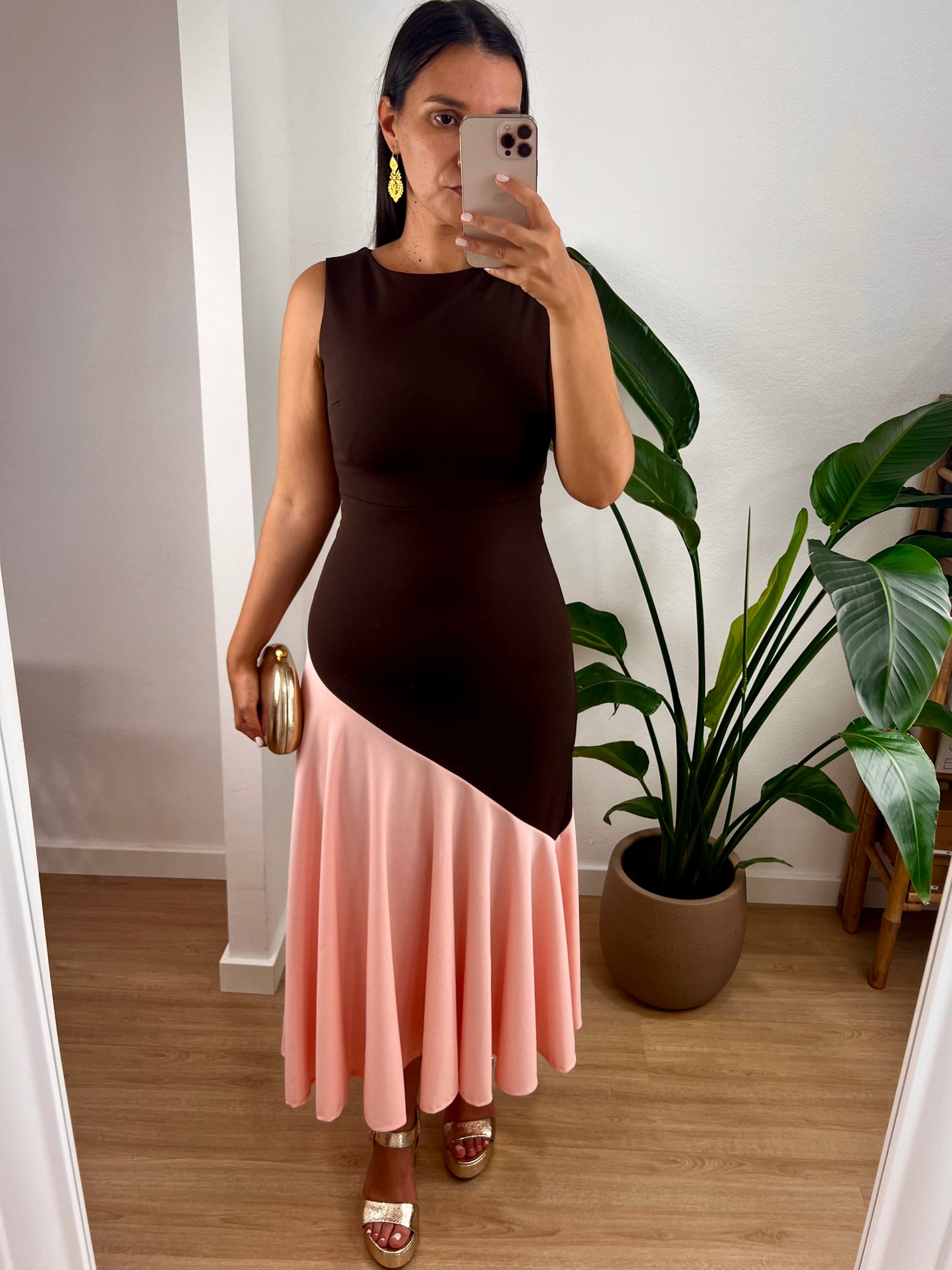 Vestido Marie - Castanho