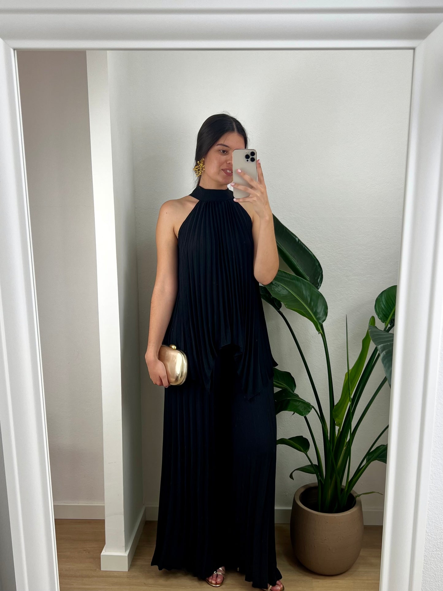 Conjunto Plissado - Preto