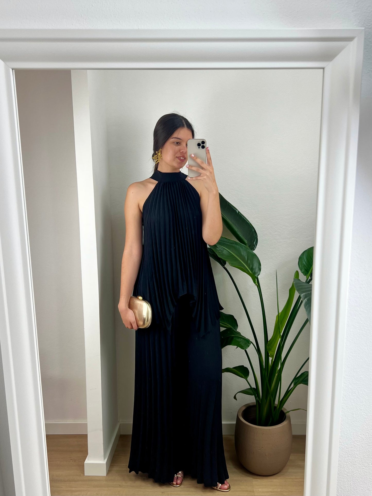 Conjunto Plissado - Preto