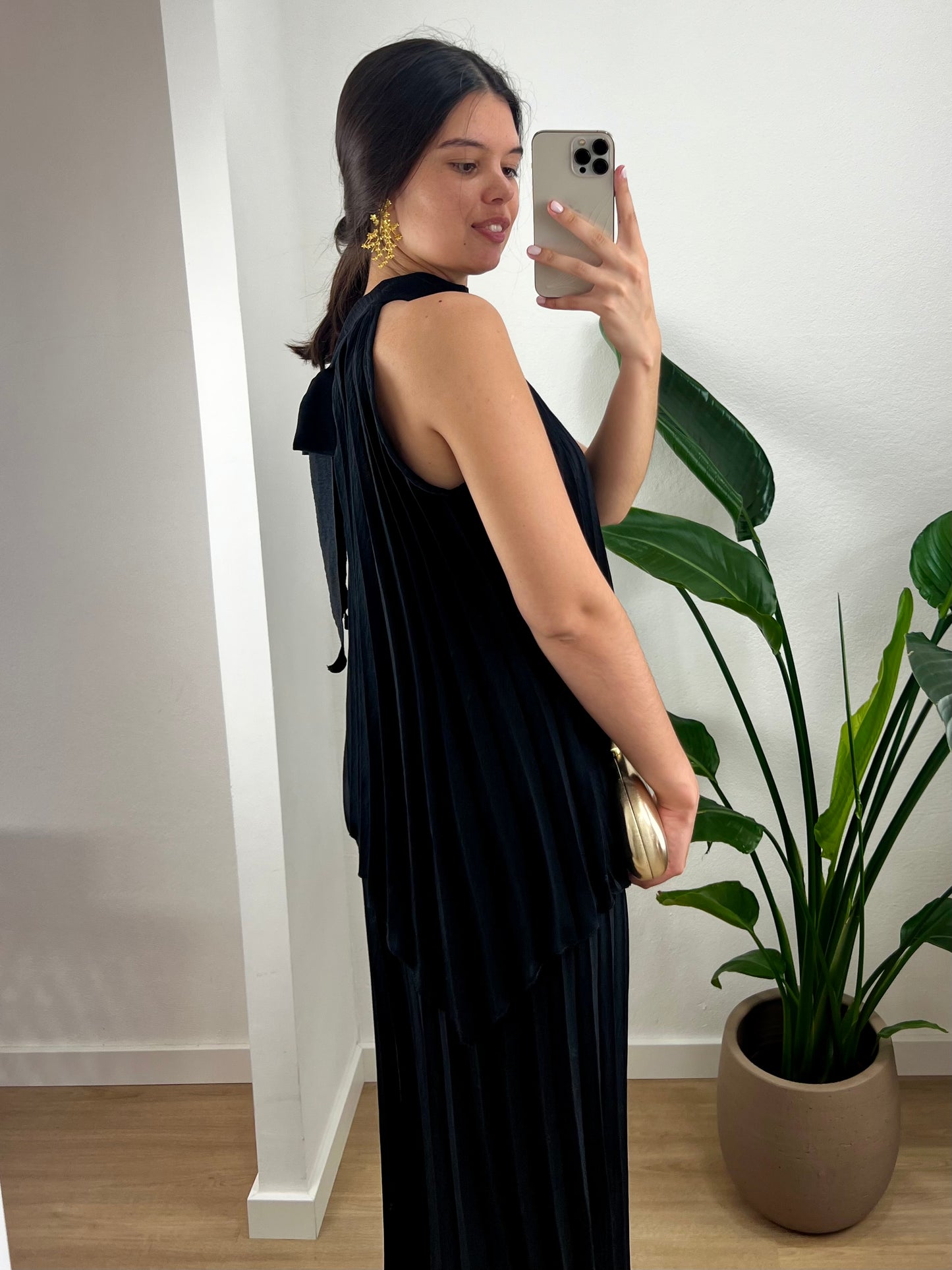 Conjunto Plissado - Preto