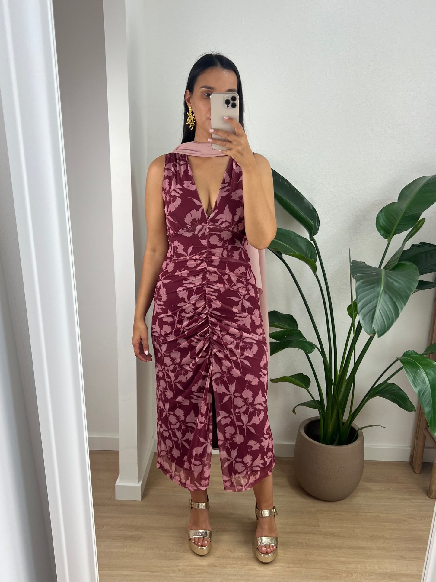 Vestido Rosário - Vinho