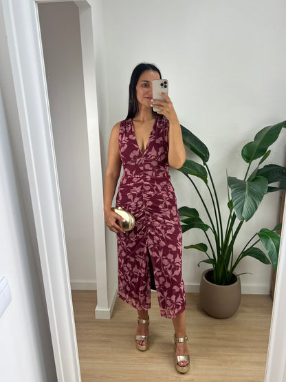 Vestido Rosário - Vinho
