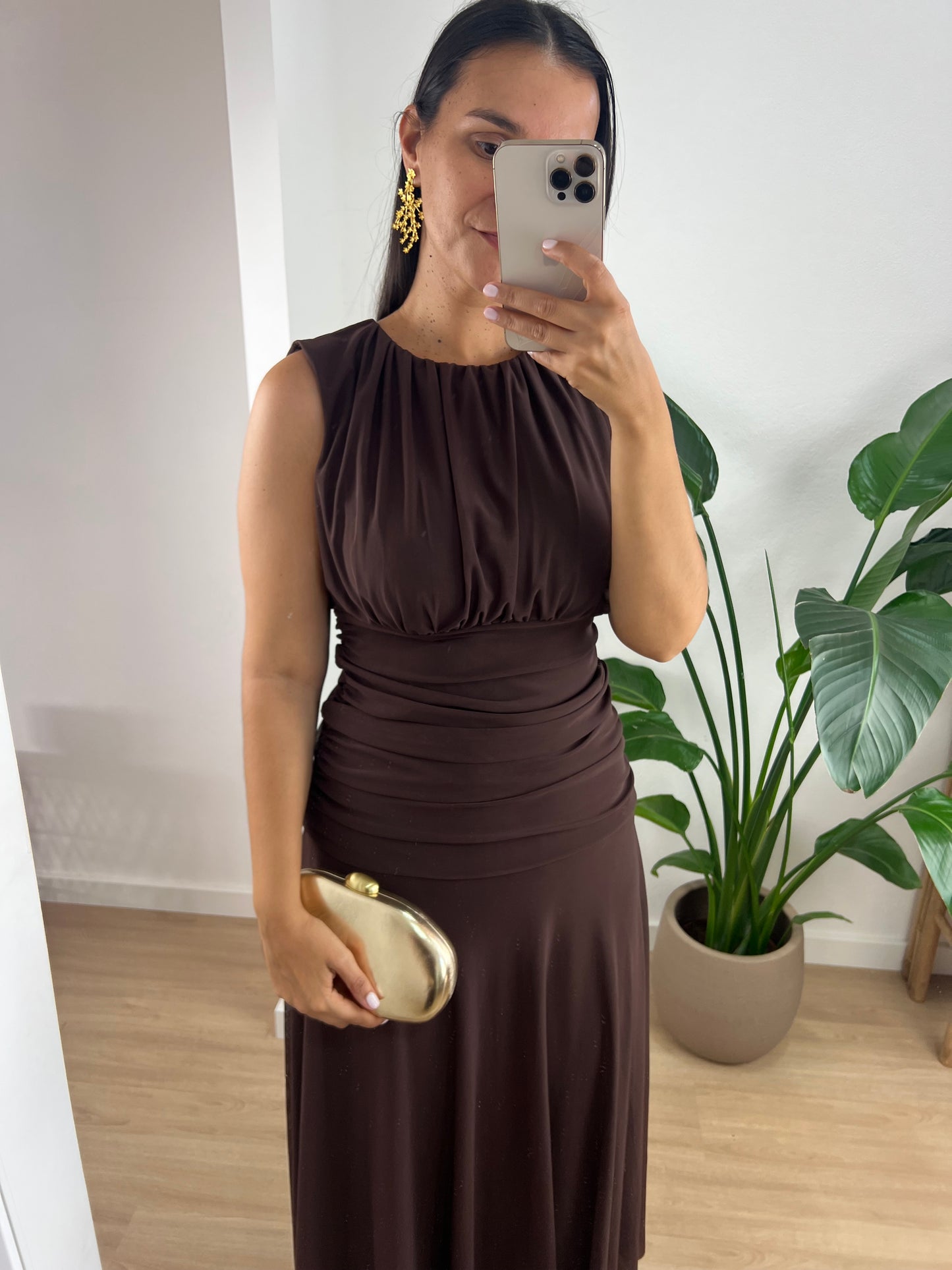 Vestido Caroline - Castanho