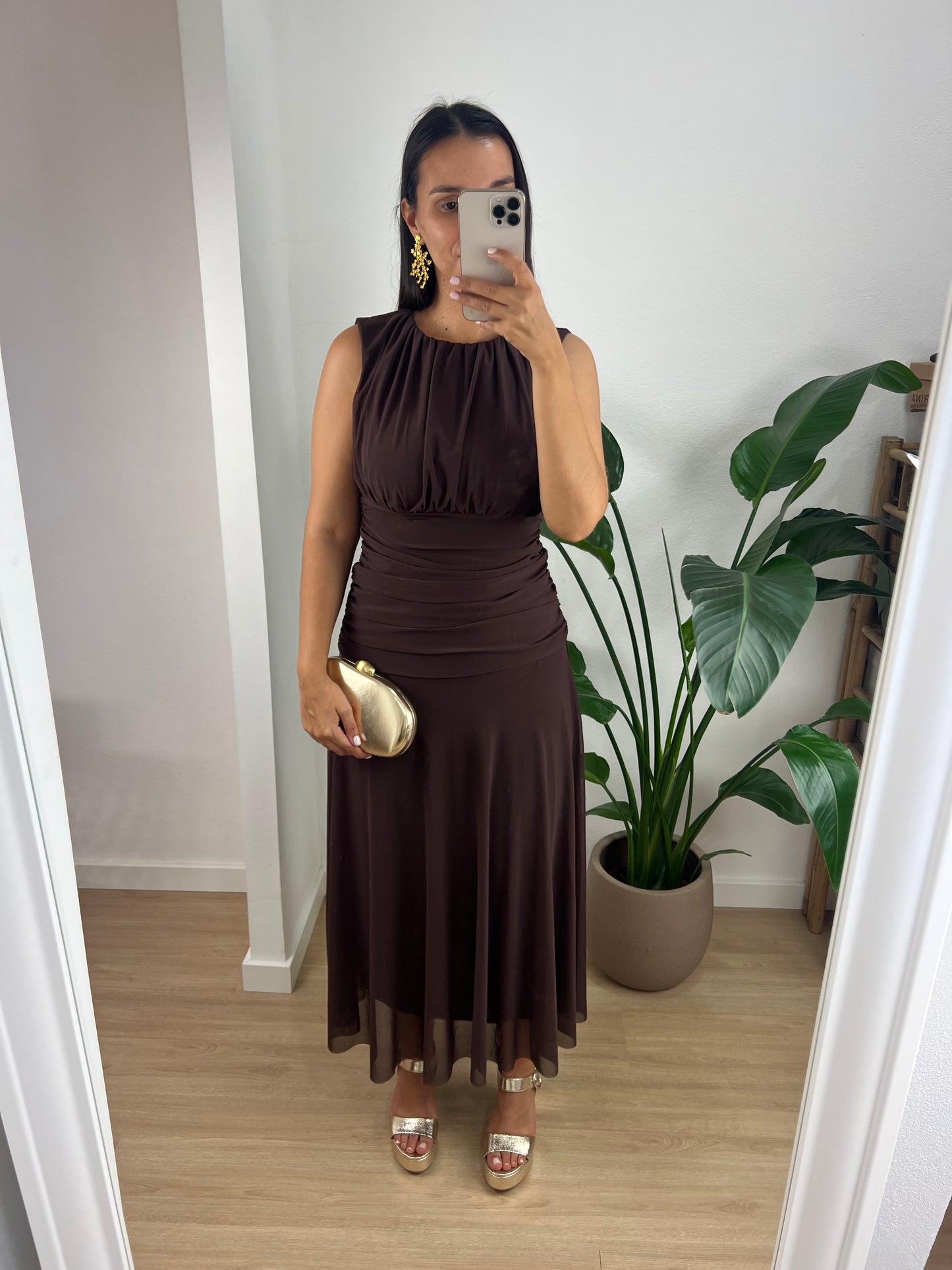 Vestido Caroline - Castanho