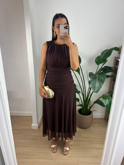 Vestido Caroline - Castanho