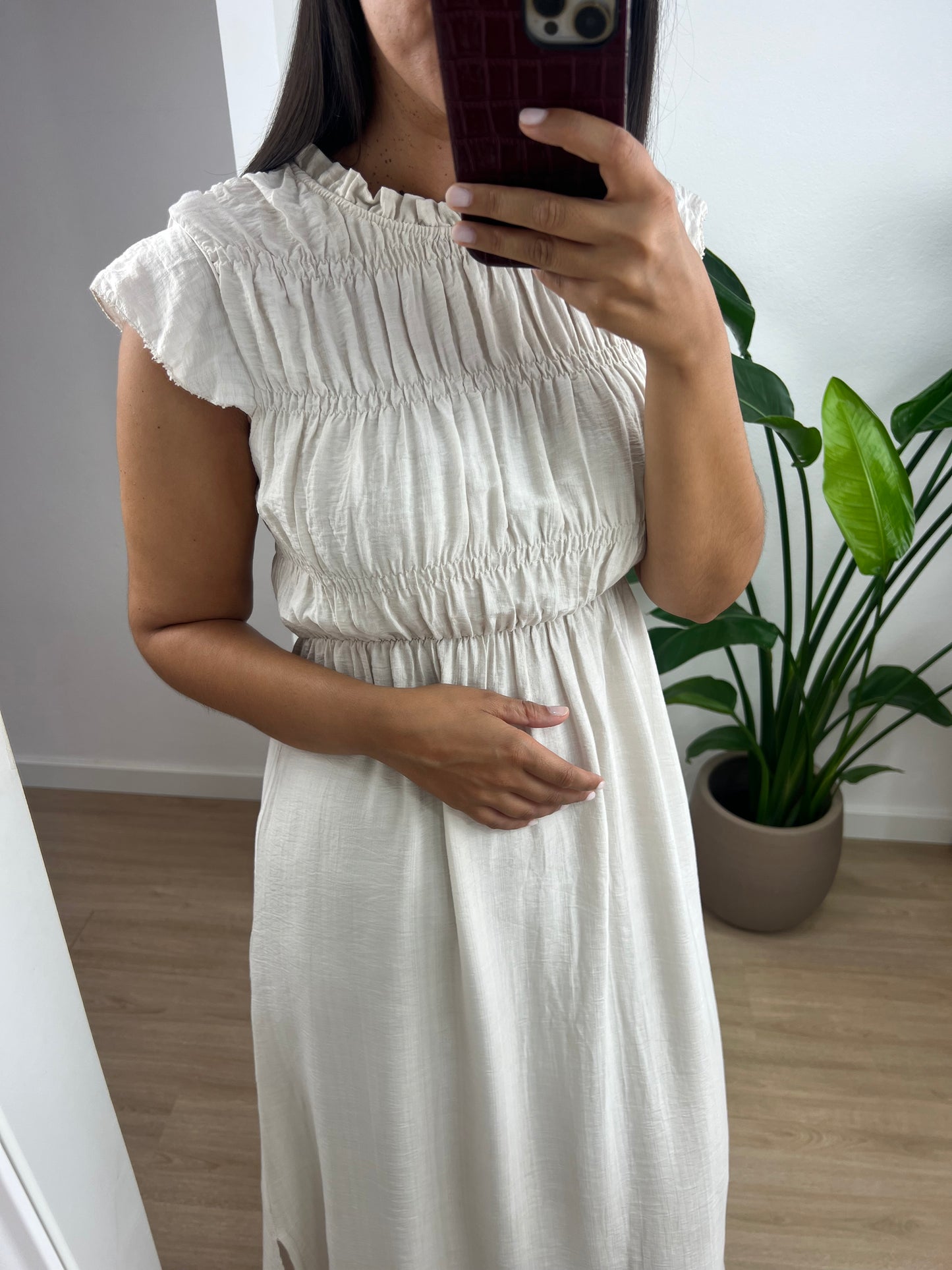 Vestido de manga curta