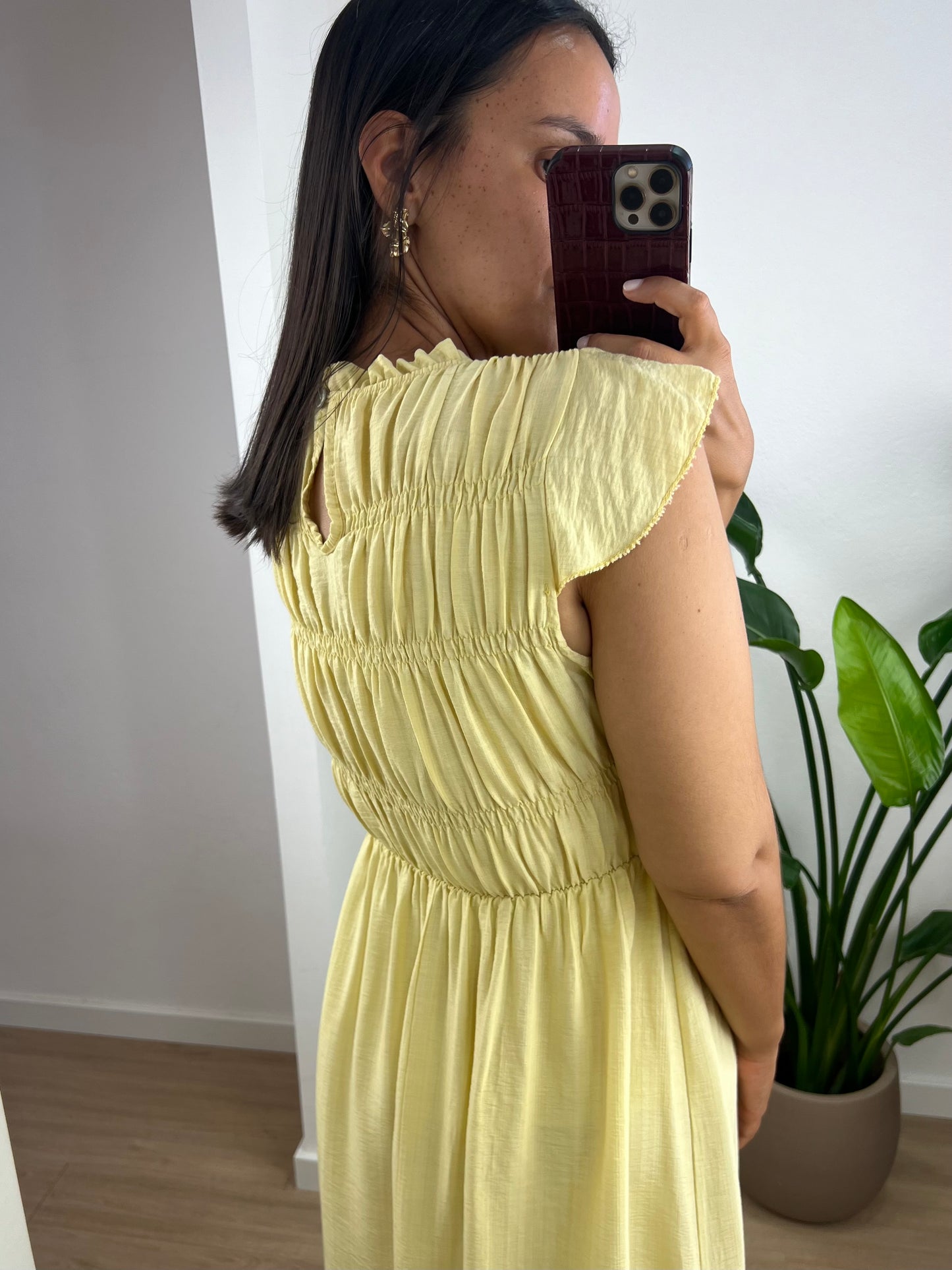 Vestido de manga curta