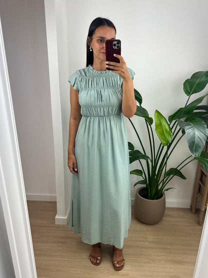 Vestido de manga curta
