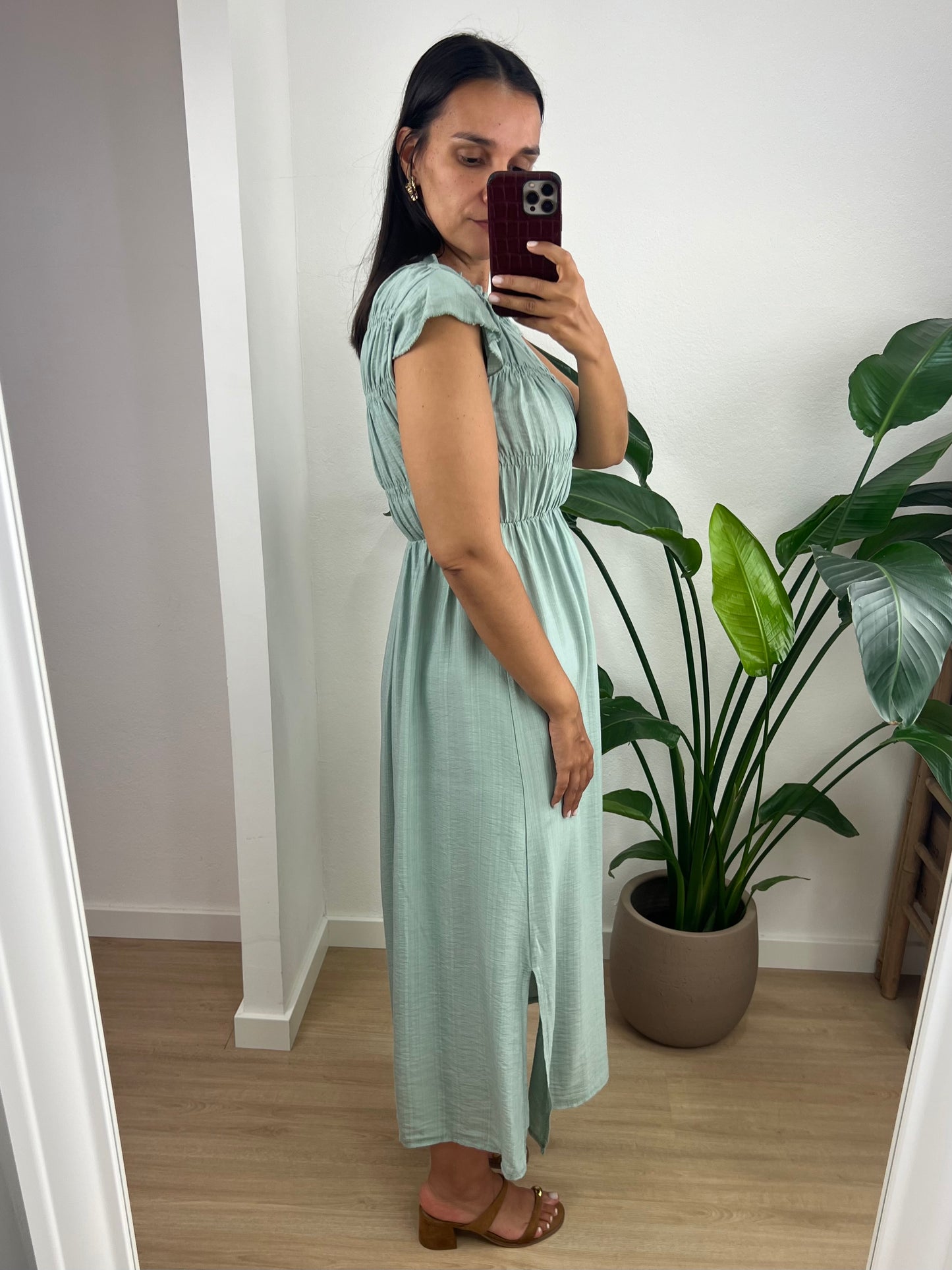 Vestido de manga curta