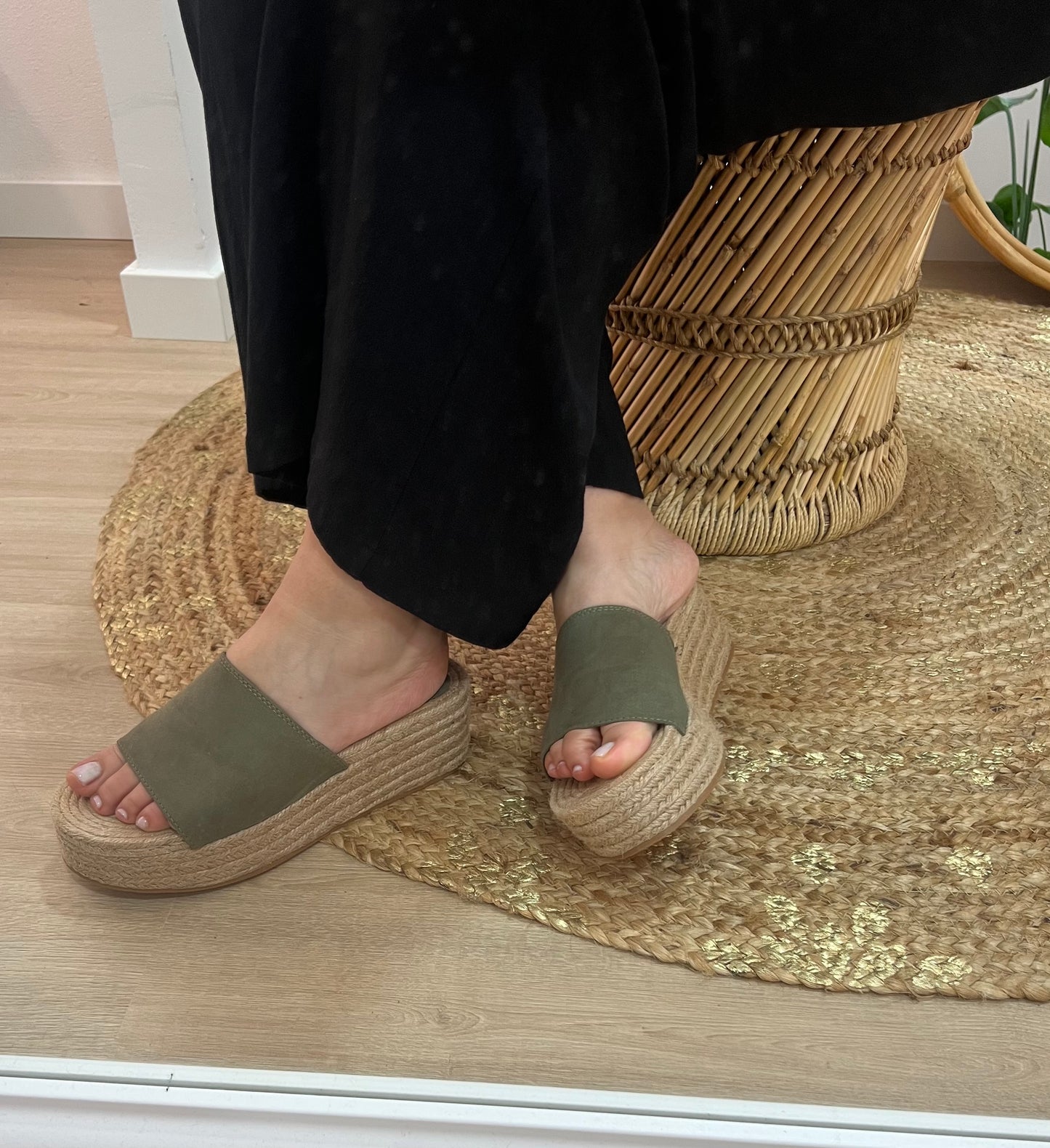 Sandália Plataforma - Kaki