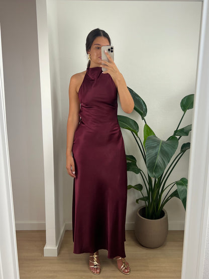 Vestido Ísis - Bordeaux