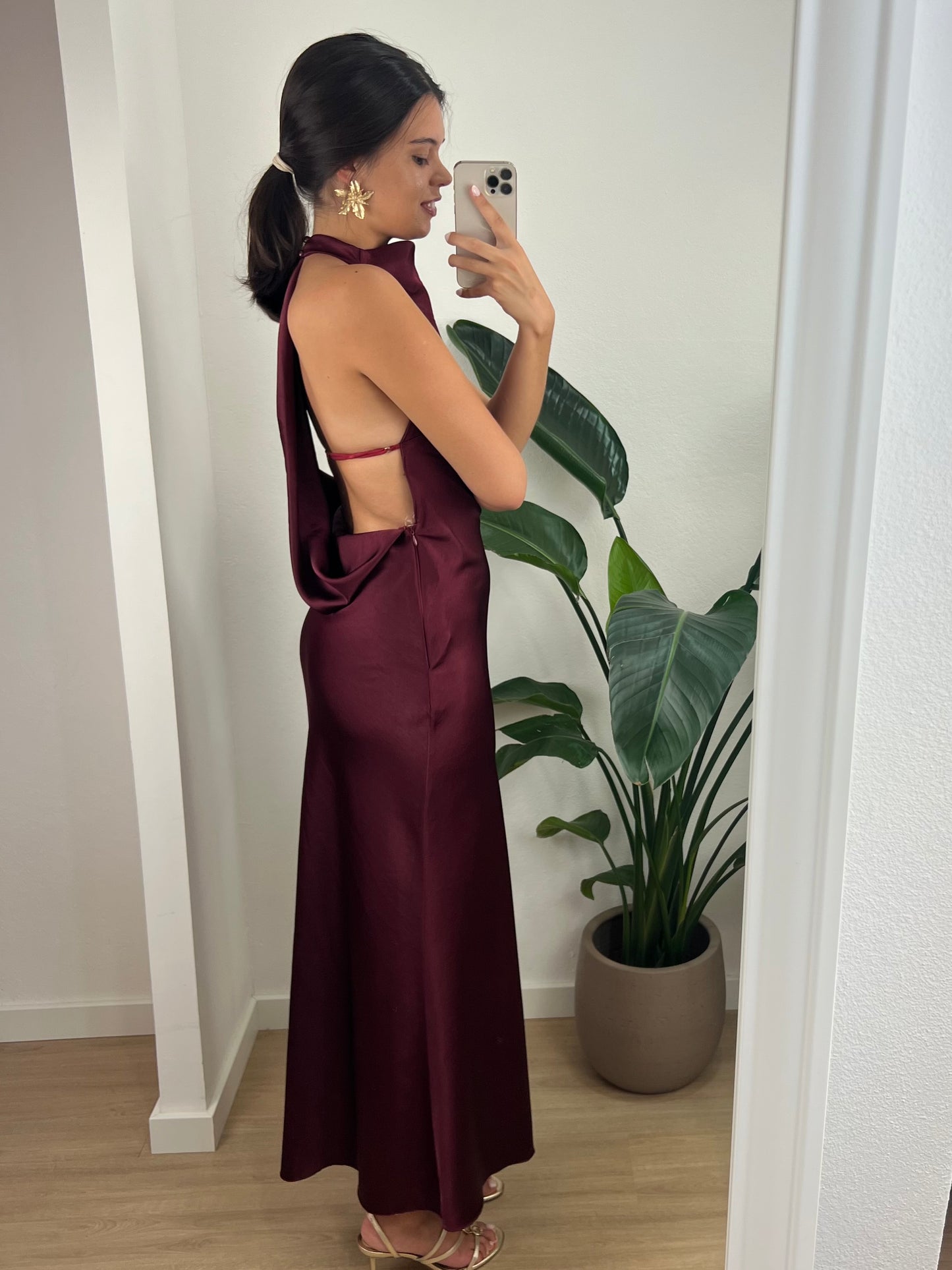 Vestido Ísis - Bordeaux