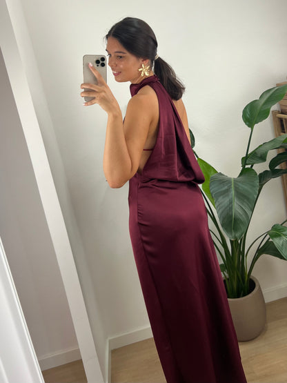 Vestido Ísis - Bordeaux