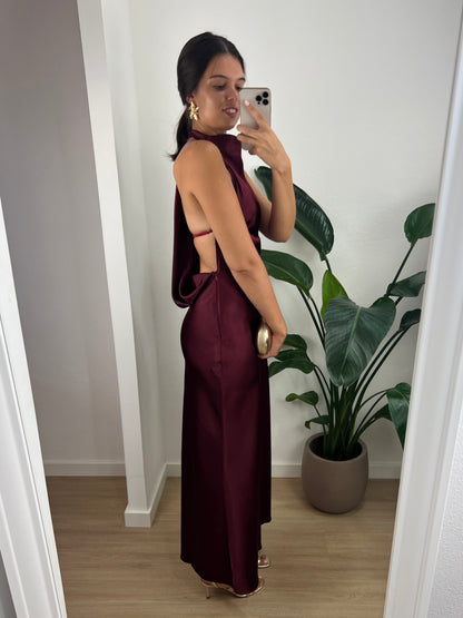 Vestido Ísis - Bordeaux