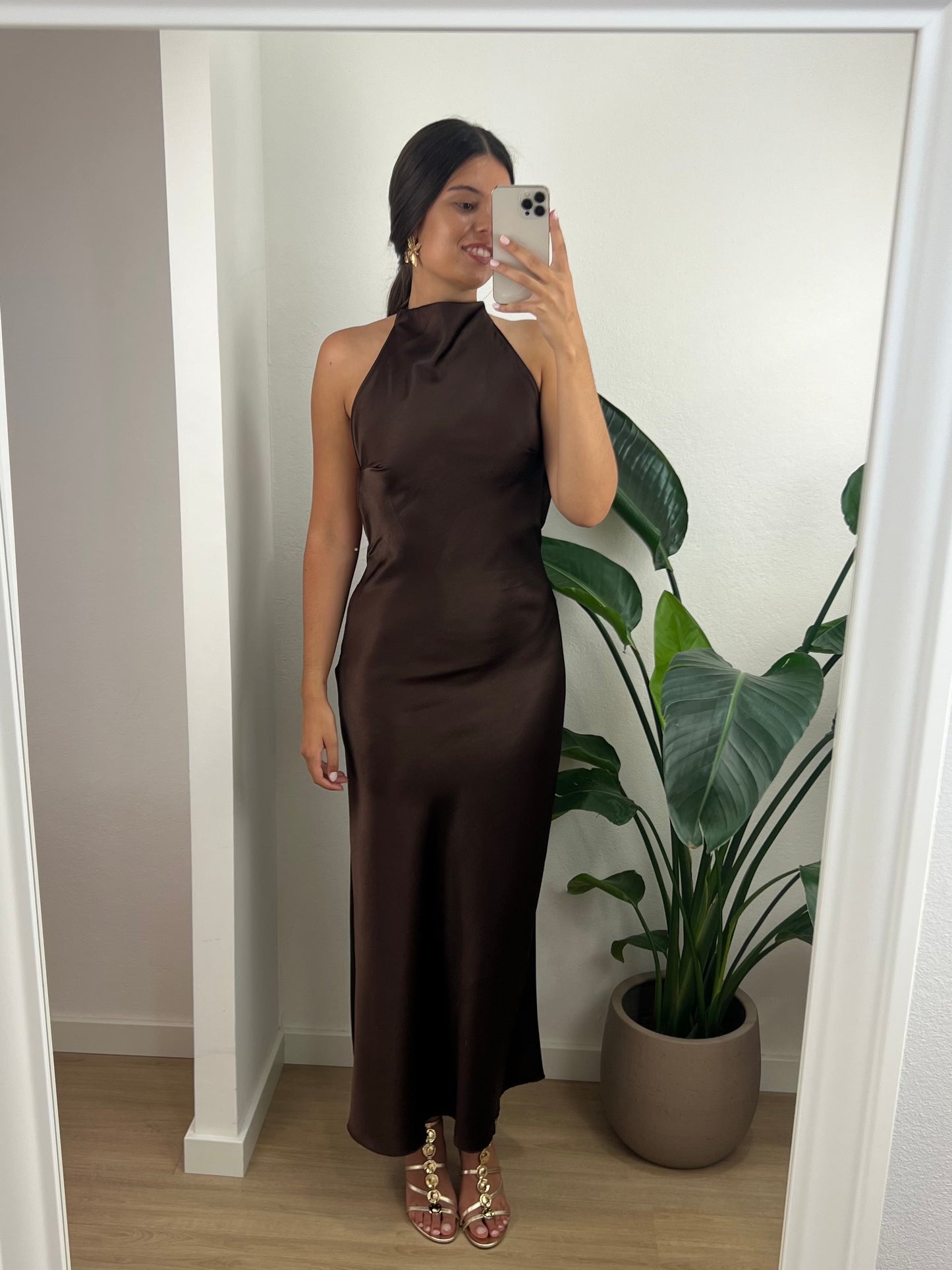 Vestido Ísis - Castanho