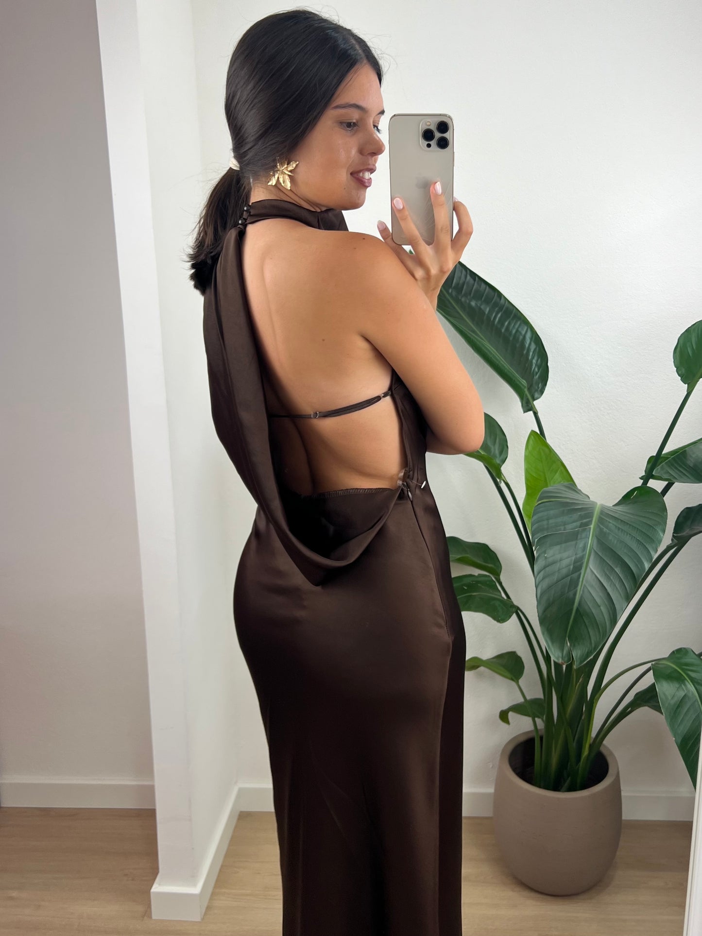 Vestido Ísis - Castanho