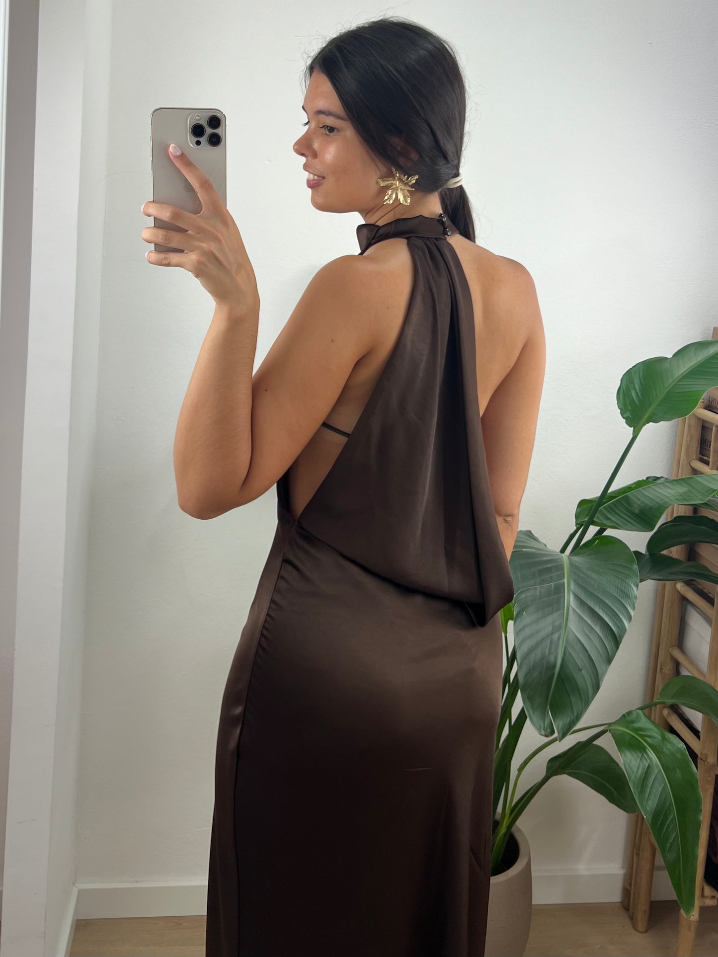Vestido Ísis - Castanho