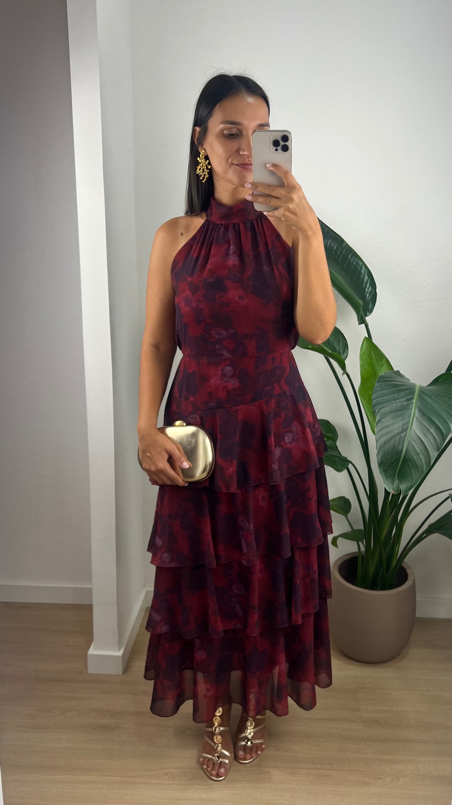 Vestido Clarice - Bordô
