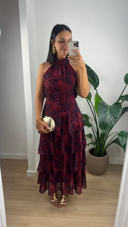 Vestido Clarice - Bordô