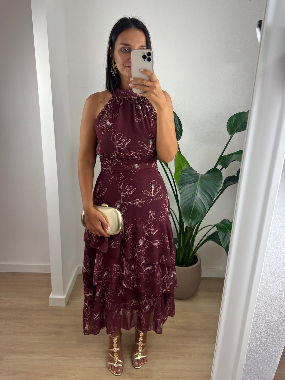 Vestido Joanne - Bordô
