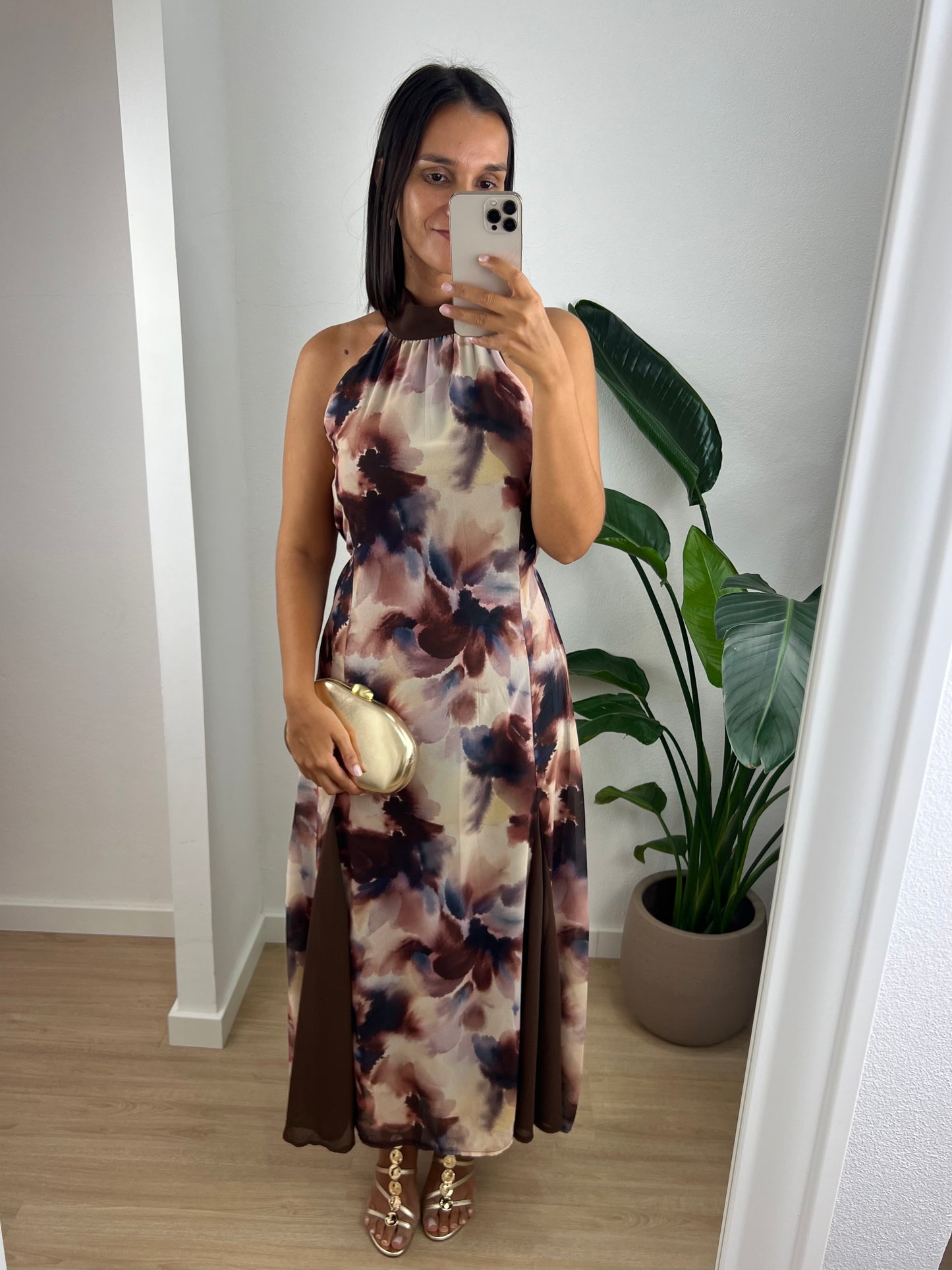 Vestido Constanza - Castanho