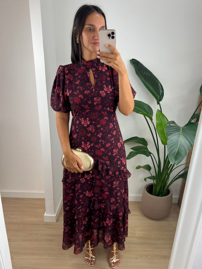 Vestido Amélie - Bordô