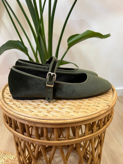 Mary Jane Veludo - Verde