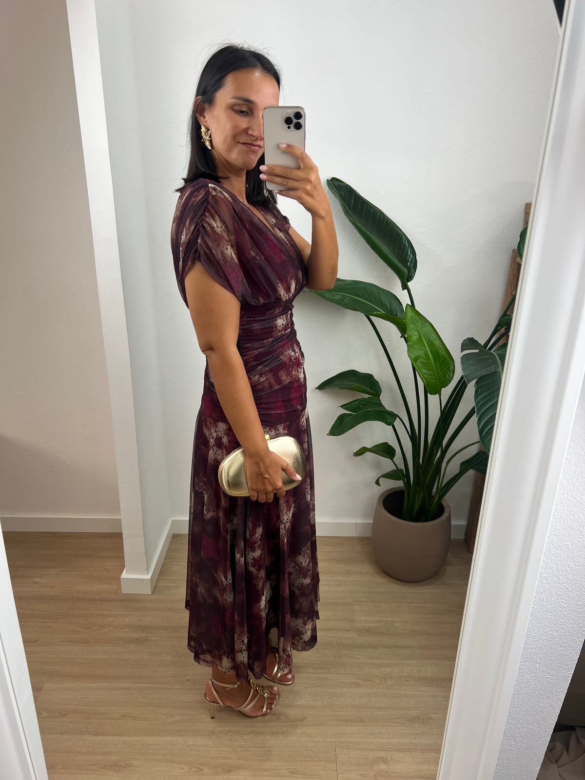 Vestido Émilie - Bordô