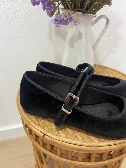 Mary Jane Veludo - Preto