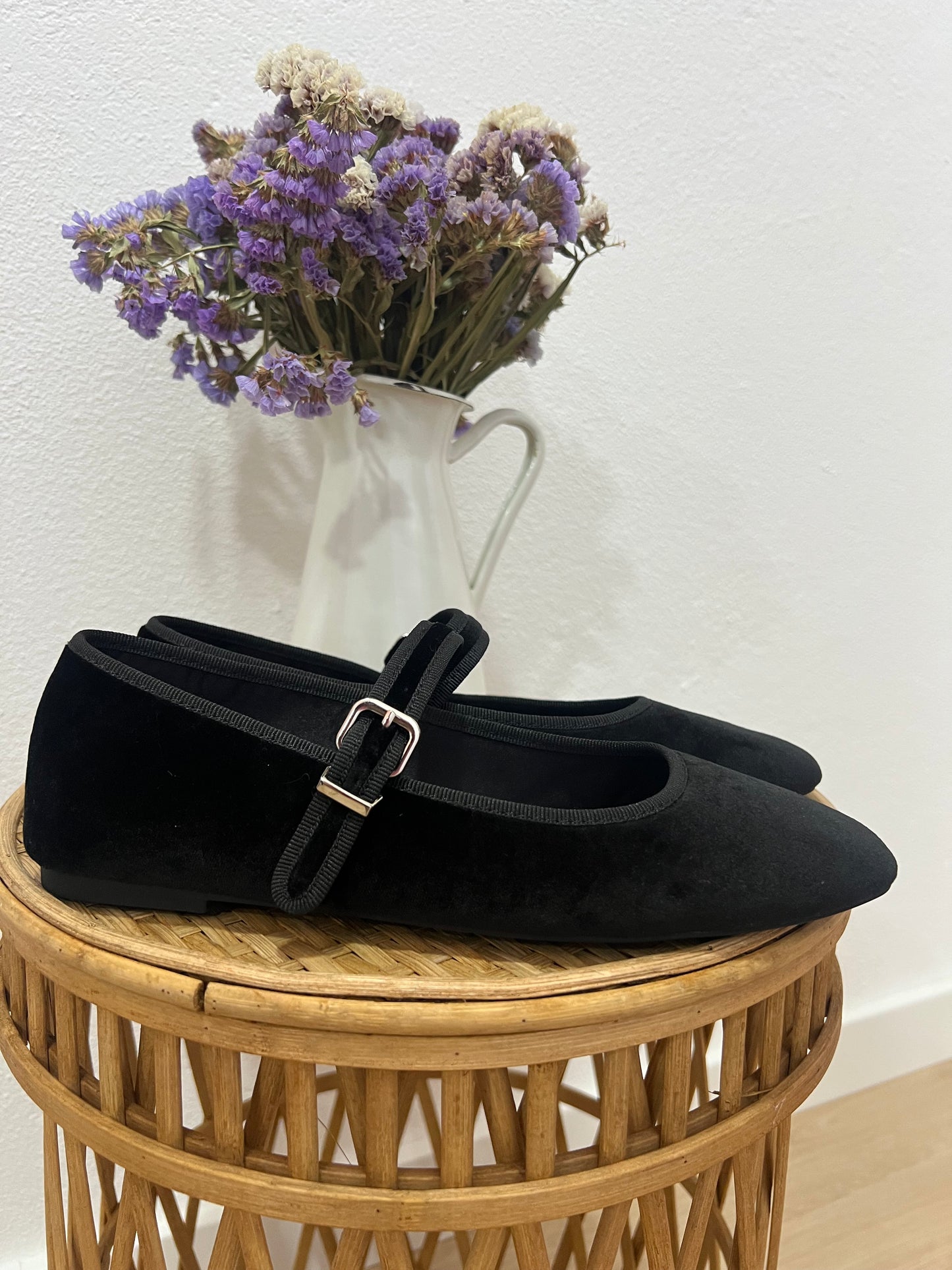 Mary Jane Veludo - Preto