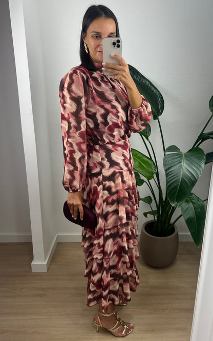 Vestido Olivia - Bordô