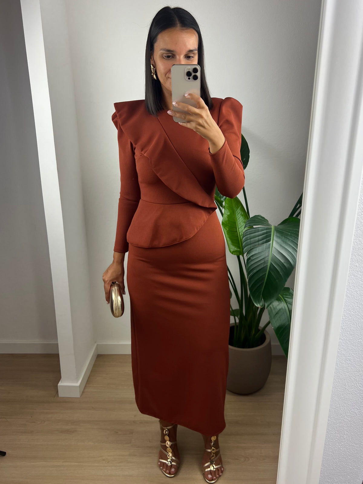 Vestido Azucena - Terracota